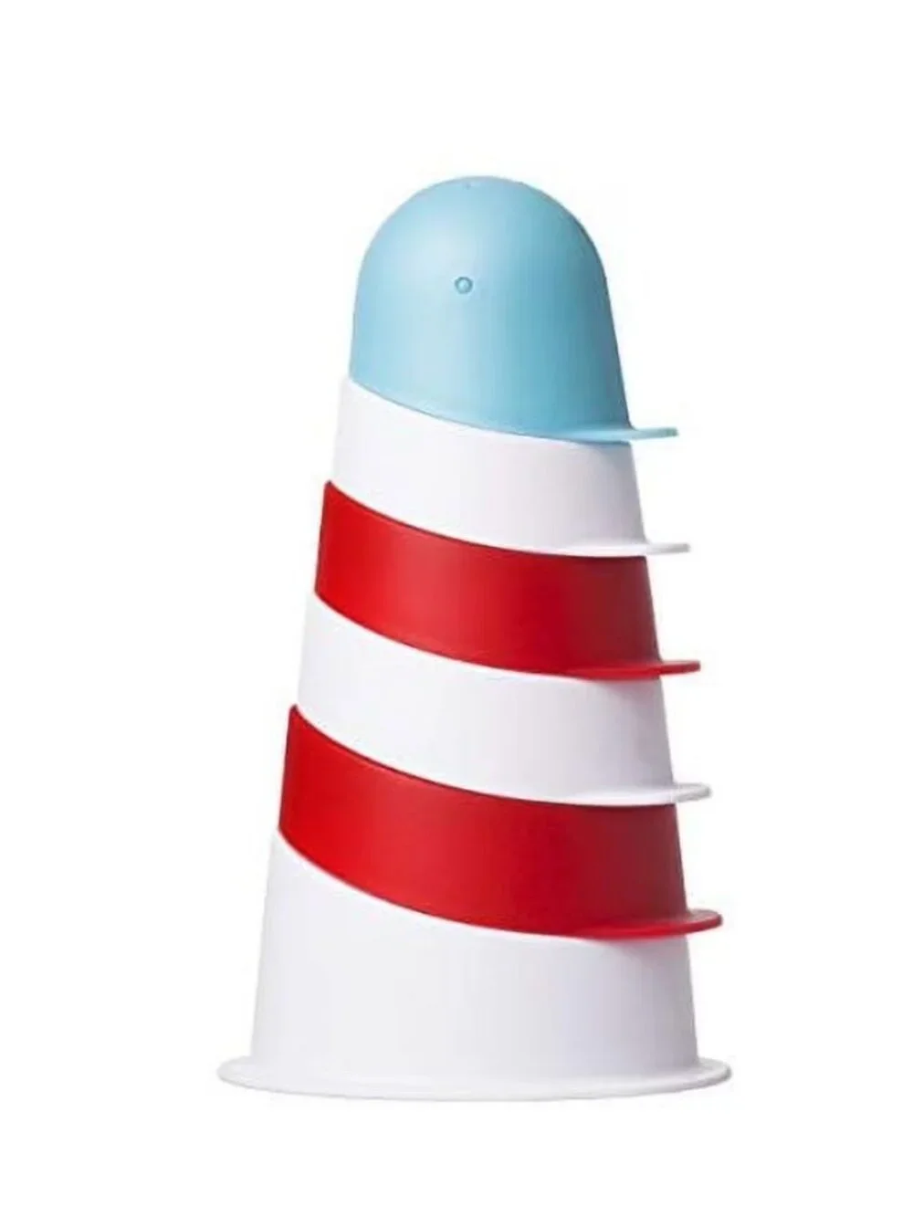Ubbi Lighthouse Stacking Cups Bath Toy 6 Stackable Cups Dishwasher Safe Phthalat